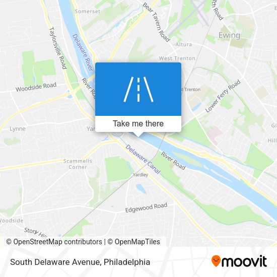 South Delaware Avenue map