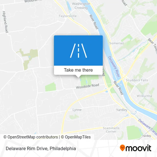 Delaware Rim Drive map