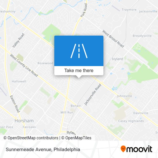 Sunnemeade Avenue map