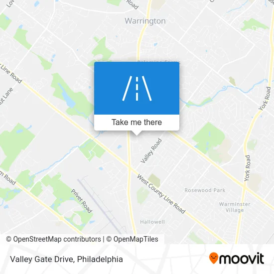 Valley Gate Drive map