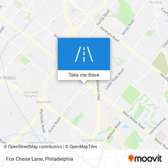 Fox Chase Lane map