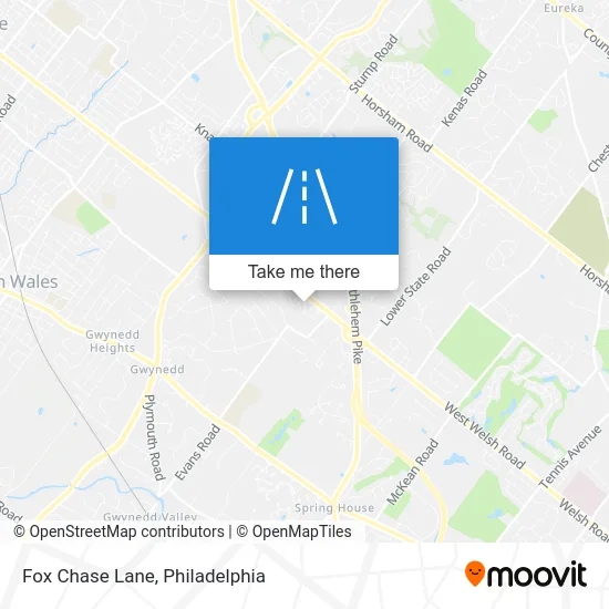 Fox Chase Lane map