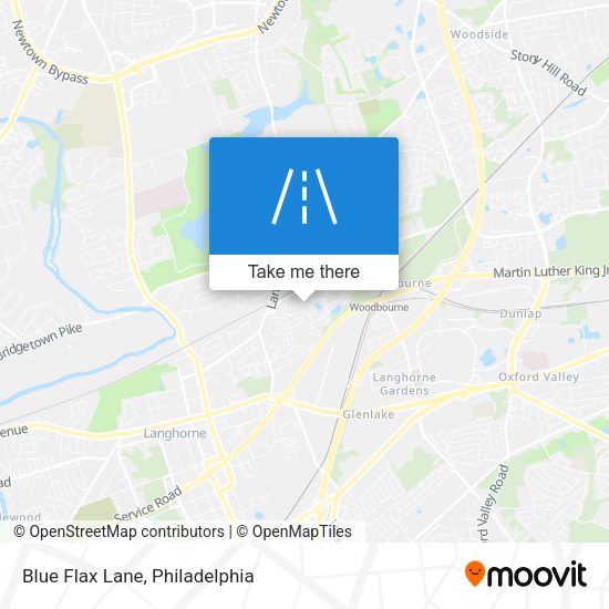 Blue Flax Lane map