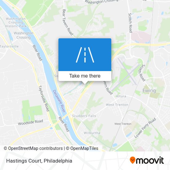 Mapa de Hastings Court