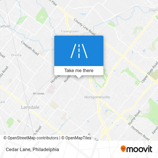 Cedar Lane map