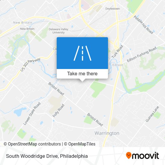 South Woodridge Drive map