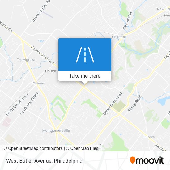West Butler Avenue map