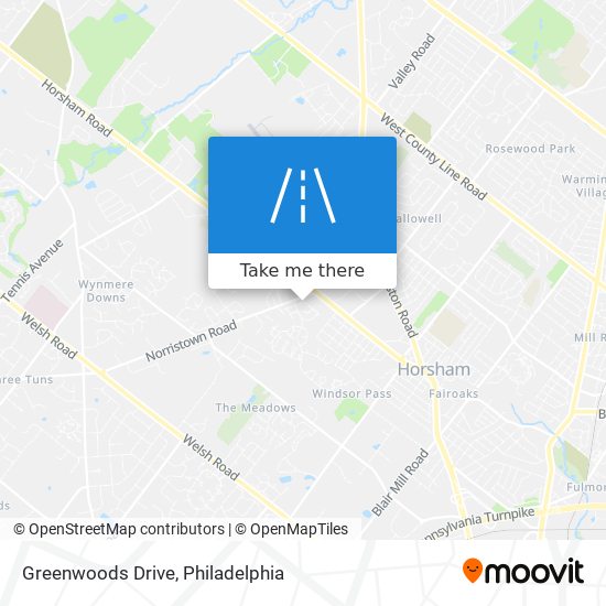 Greenwoods Drive map