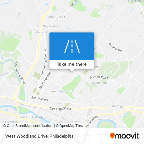 West Woodland Drive map