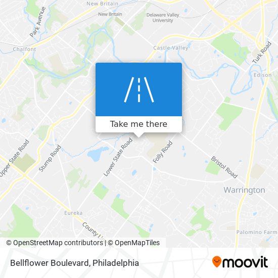 Bellflower Boulevard map