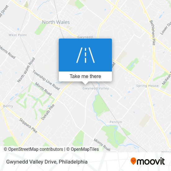 Gwynedd Valley Drive map