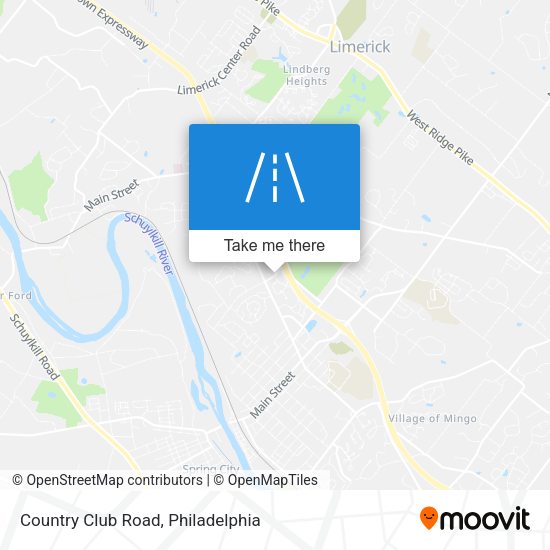 Country Club Road map