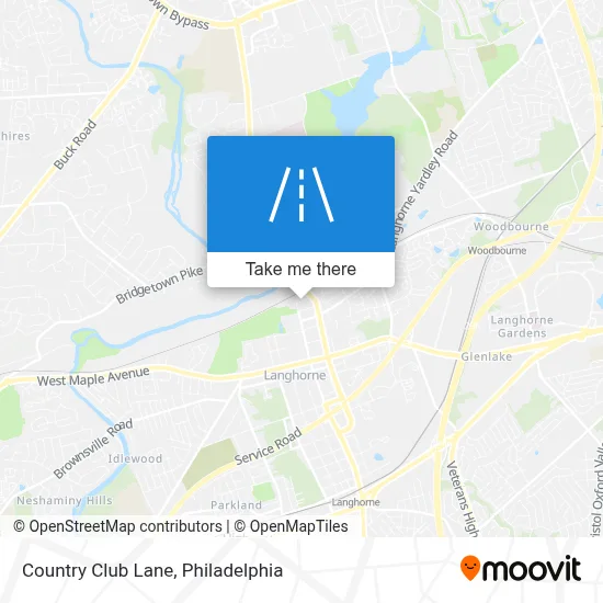 Country Club Lane map