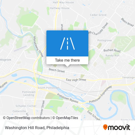 Washington Hill Road map