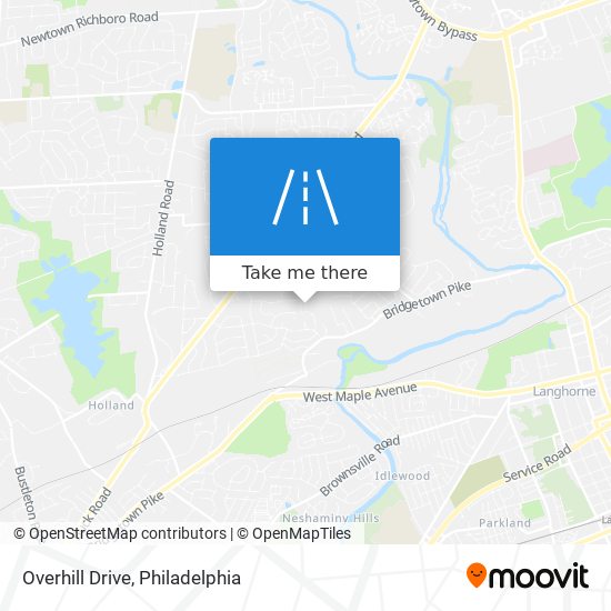 Overhill Drive map