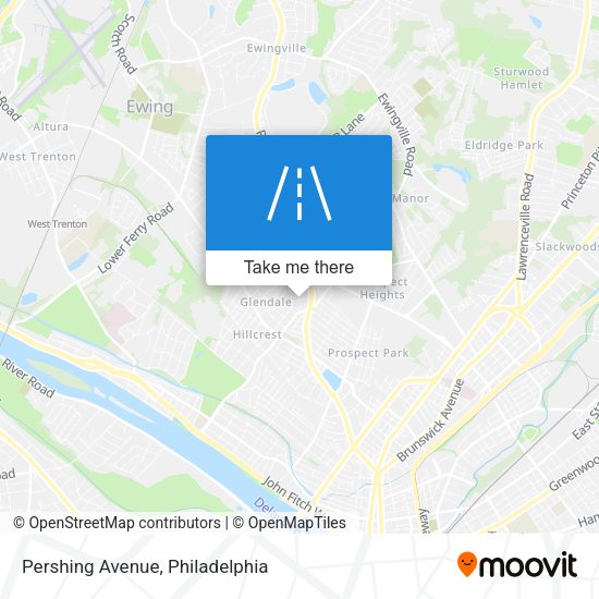 Mapa de Pershing Avenue