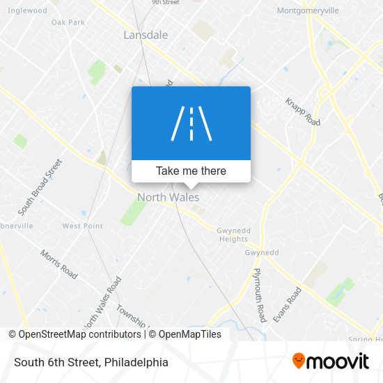 South 6th Street map