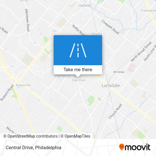Central Drive map