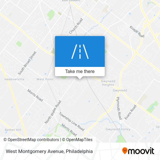 West Montgomery Avenue map