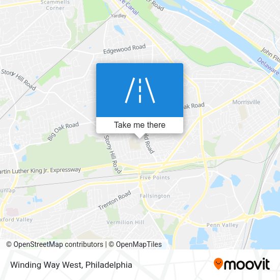 Winding Way West map