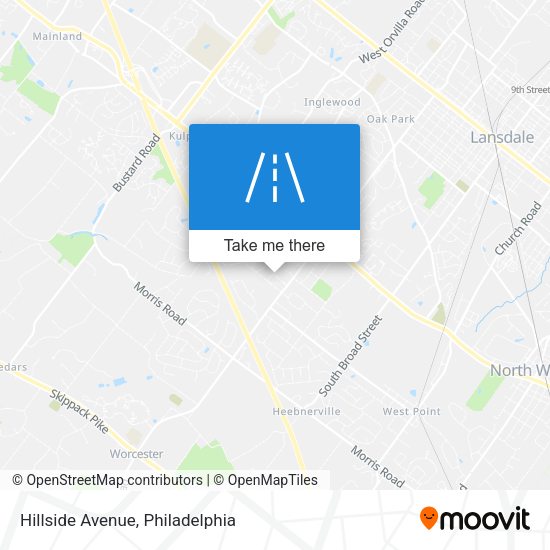 Hillside Avenue map