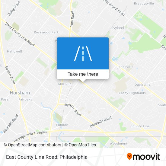 East County Line Road map