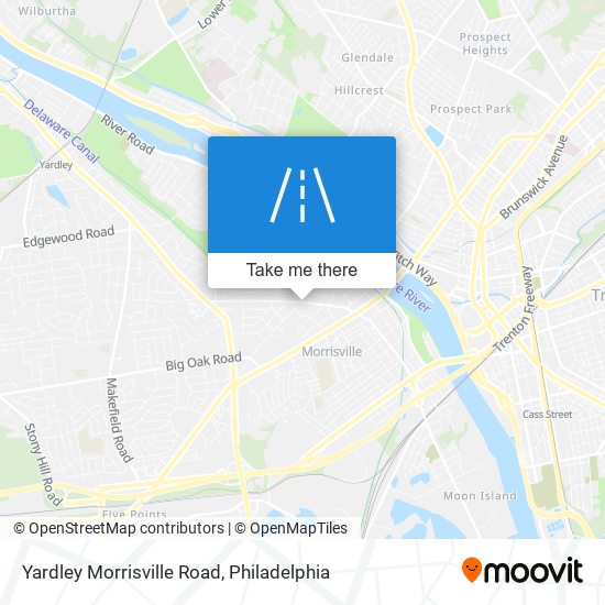 Yardley Morrisville Road map