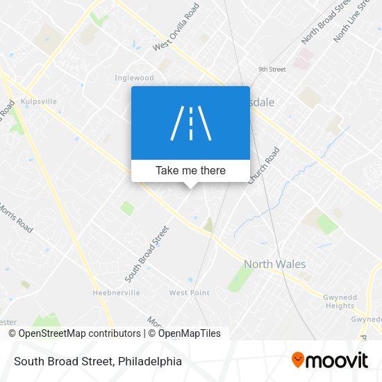 South Broad Street map