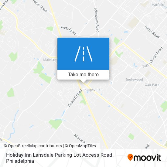 Holiday Inn Lansdale Parking Lot Access Road map