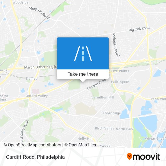 Mapa de Cardiff Road