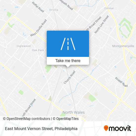 Mapa de East Mount Vernon Street