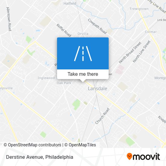 Derstine Avenue map