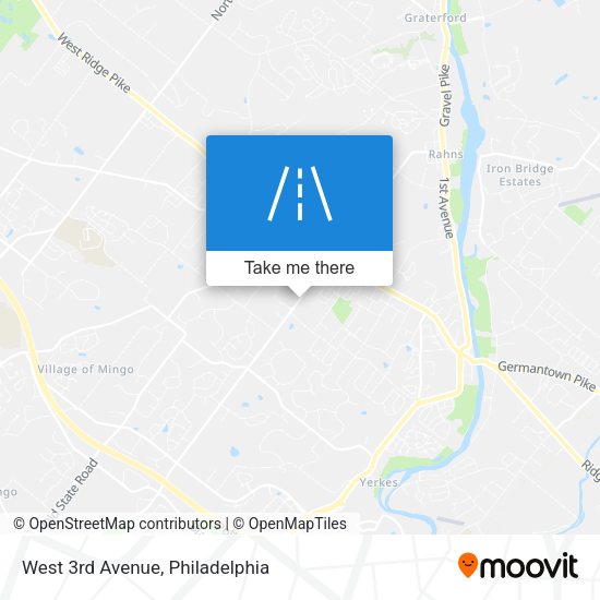 West 3rd Avenue map