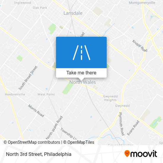 North 3rd Street map
