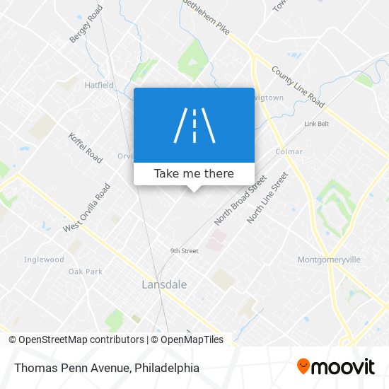 Mapa de Thomas Penn Avenue