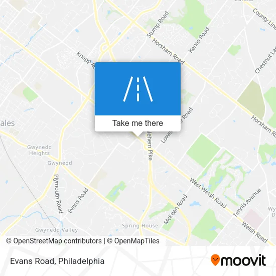 Evans Road map