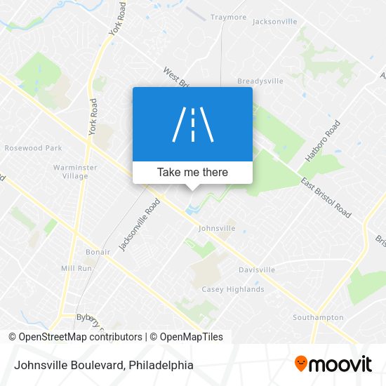 Johnsville Boulevard map