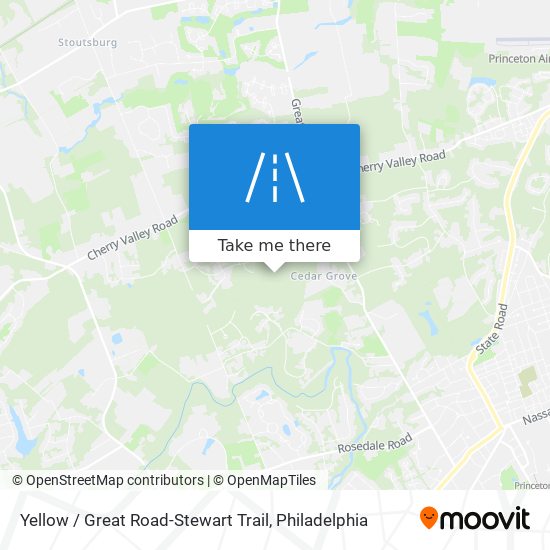 Yellow / Great Road-Stewart Trail map