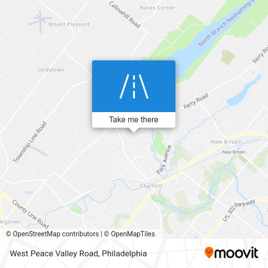 West Peace Valley Road map