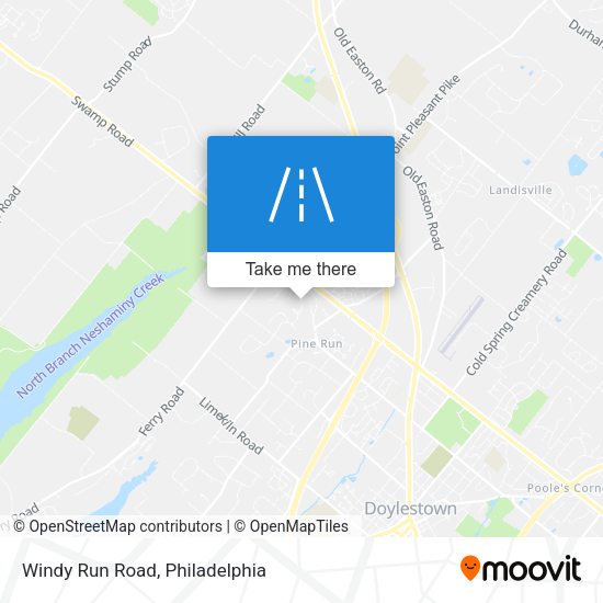 Windy Run Road map