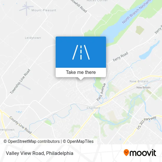 Valley View Road map