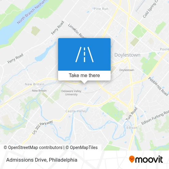 Admissions Drive map