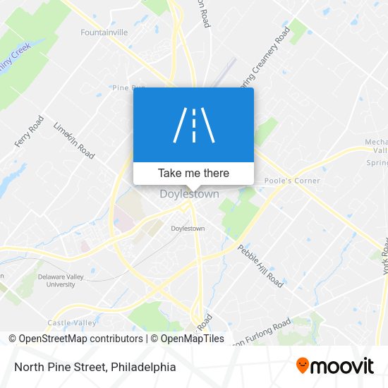 North Pine Street map