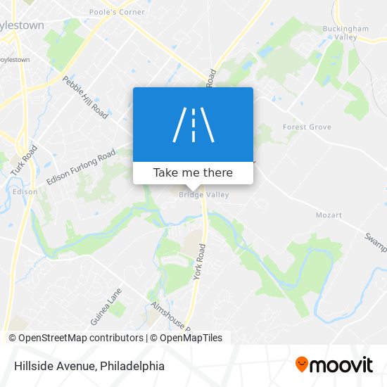 Hillside Avenue map