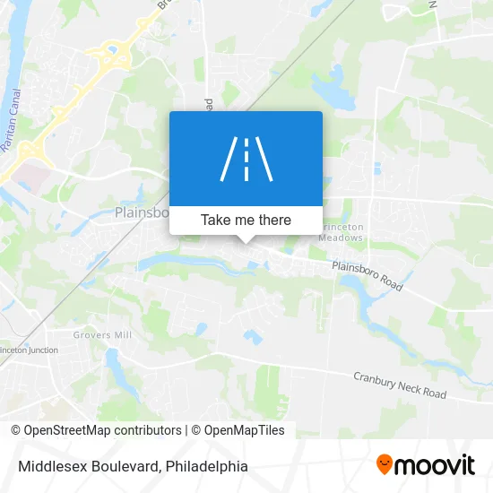 Middlesex Boulevard map