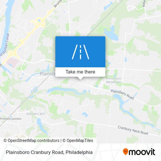 Plainsboro Cranbury Road map
