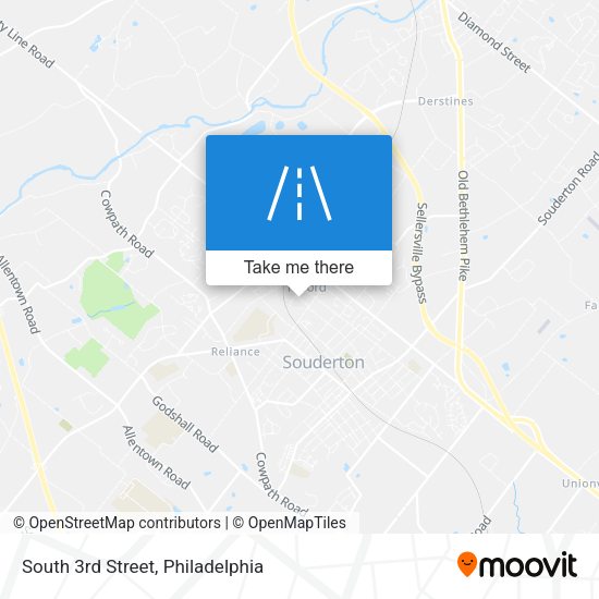 South 3rd Street map