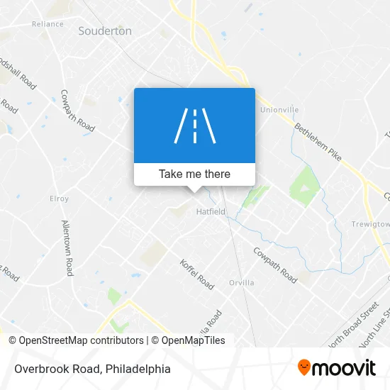 Overbrook Road map