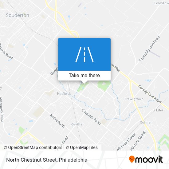 North Chestnut Street map