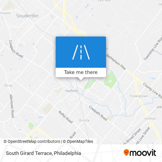 South Girard Terrace map